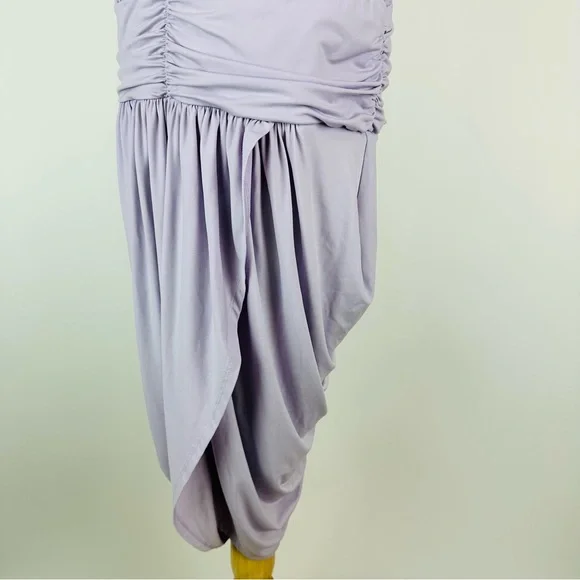 Gabrielle Union Iset Lavender Draped Front Dress Size 1X - Picture 6 of 11